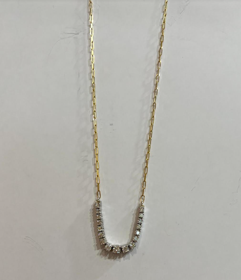 Mini Tennis Necklace on PaperClip