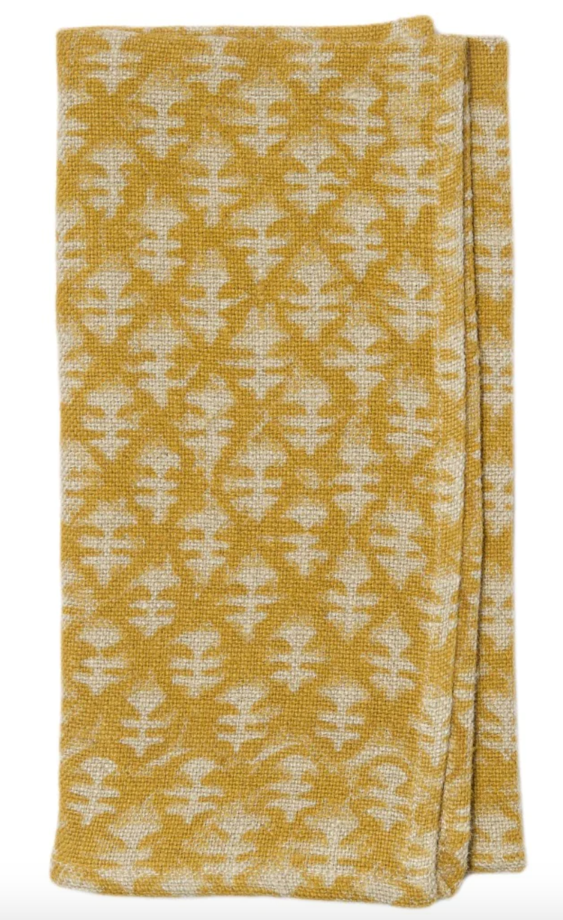 Boti Mustard on Natural Napkin 18x18