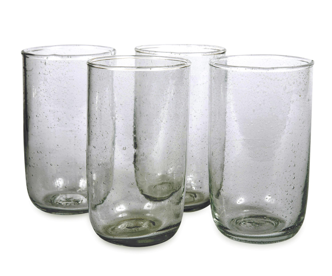 Seeded 16oz Glasses Deep Sage Set/4