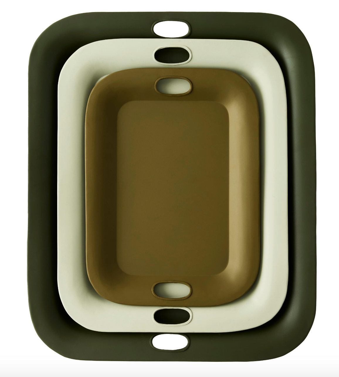 Metal Nesting Trays Set/3 Fern