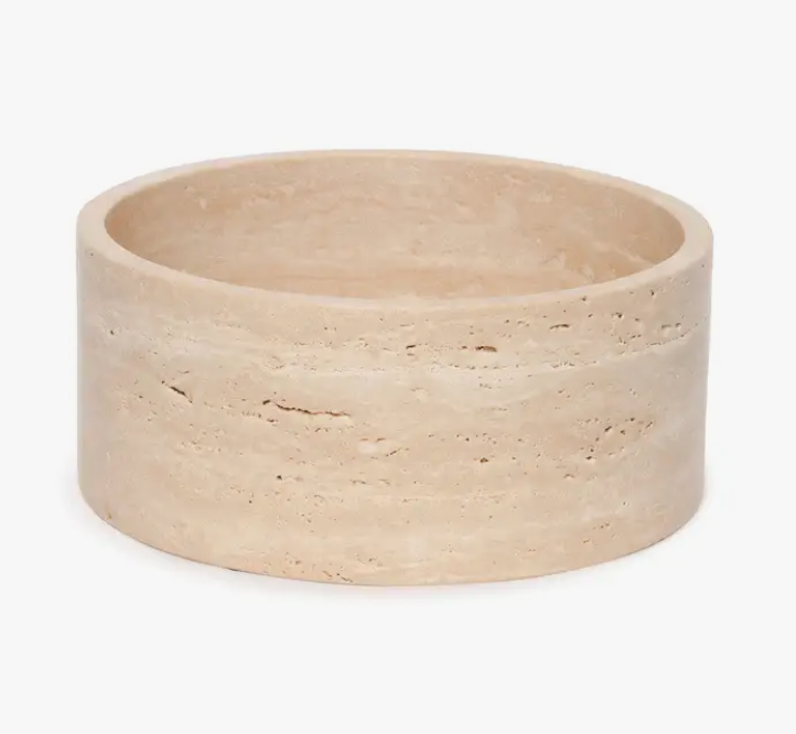 Travertine fruit bowl round Ø24cm