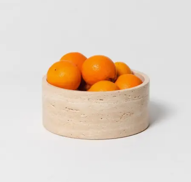 Travertine fruit bowl round Ø24cm