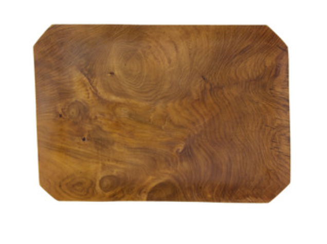 Teak Root Bevelled Tray Large