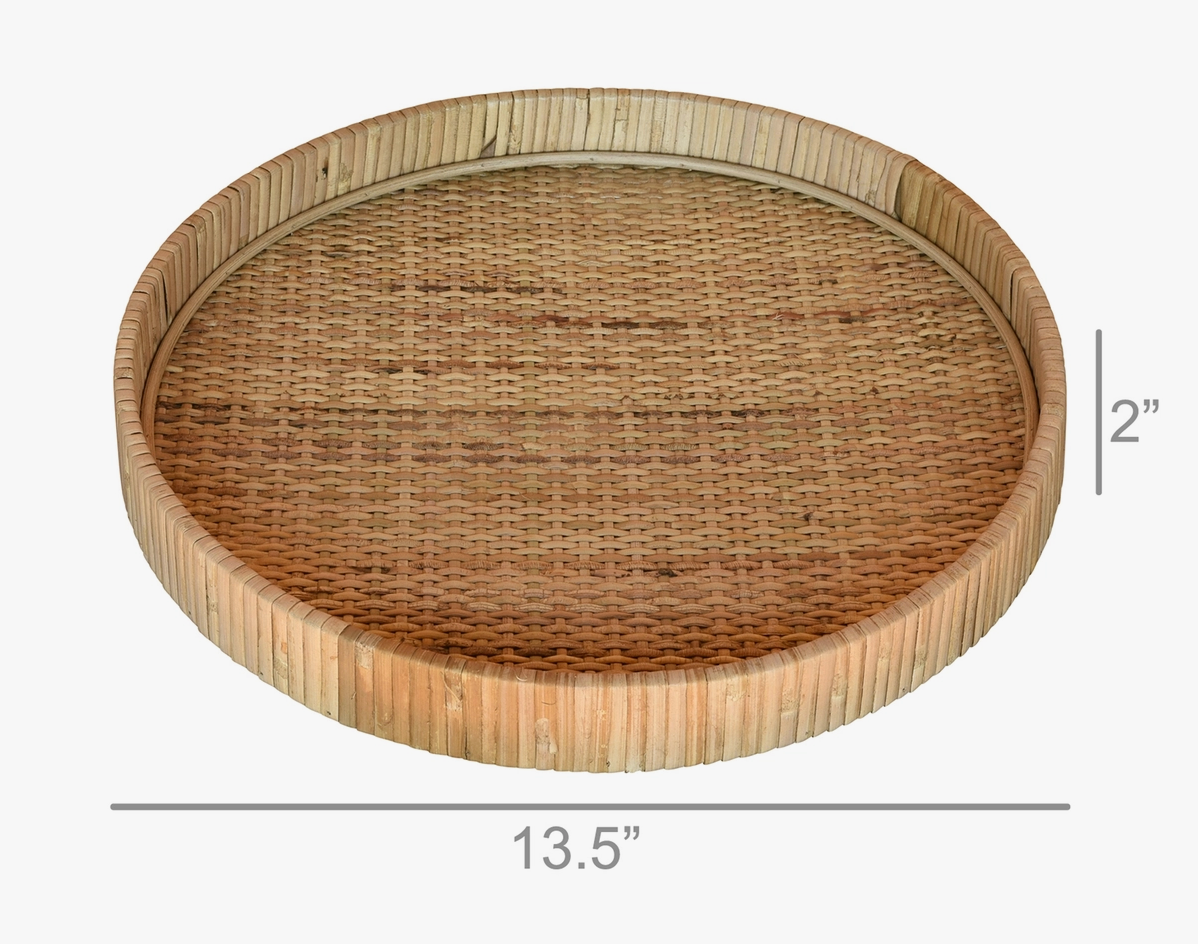 Cayman Tray, Rattan