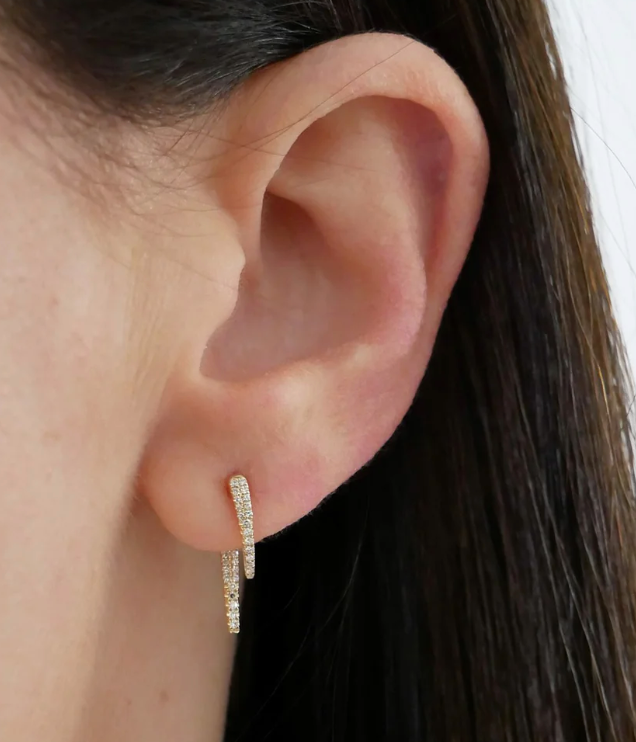 SINGLE DIAMOND HOOK EARRING