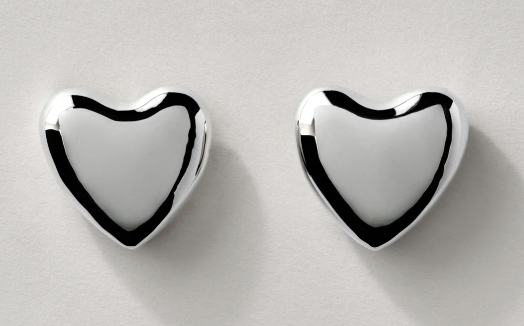 Voluptuous Heart Earrings Large