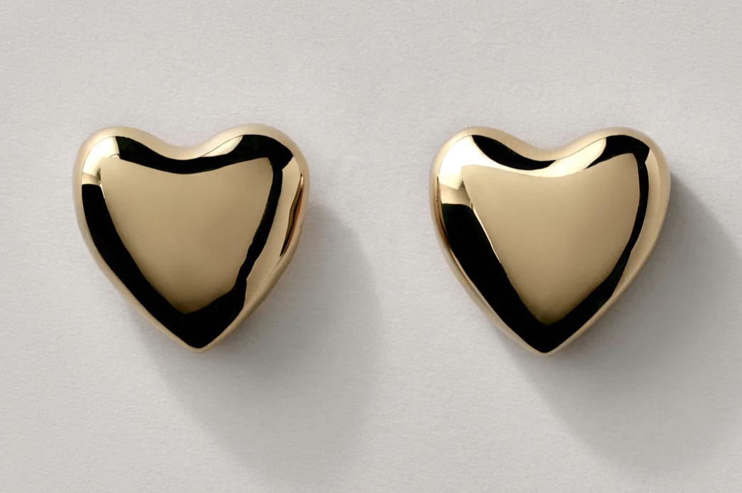 Voluptuous Heart Earrings Large