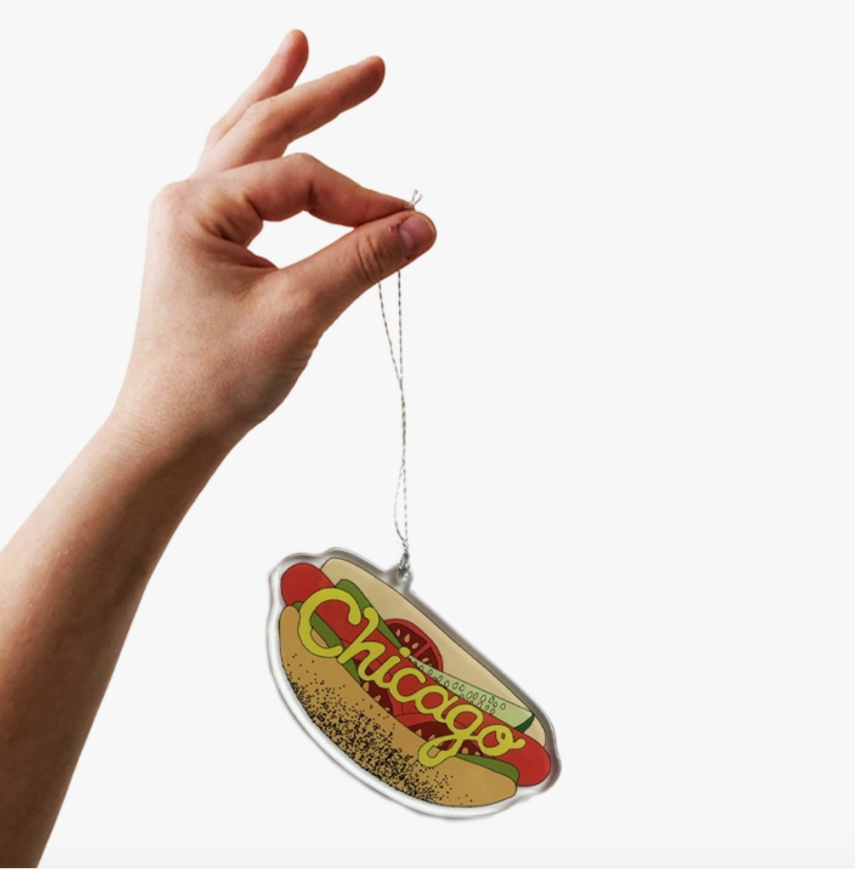 Chicago Hot Dog Christmas Ornament