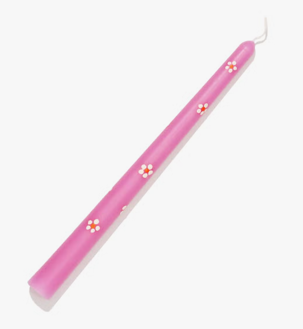 Floral Candle Stick - Hand-Painted - Set of 2