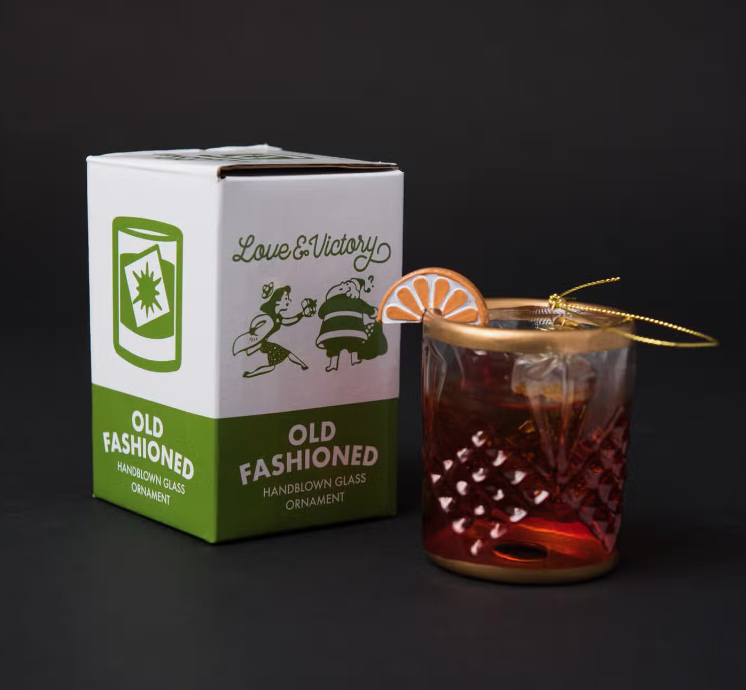Old Fashioned Cocktail Christmas Ornament