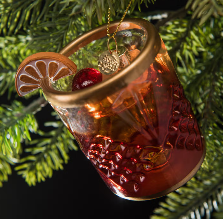 Old Fashioned Cocktail Christmas Ornament