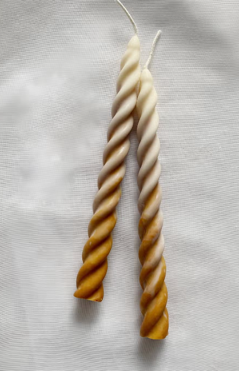 Iced Coffee Ombre Twirl Candle Sticks Set