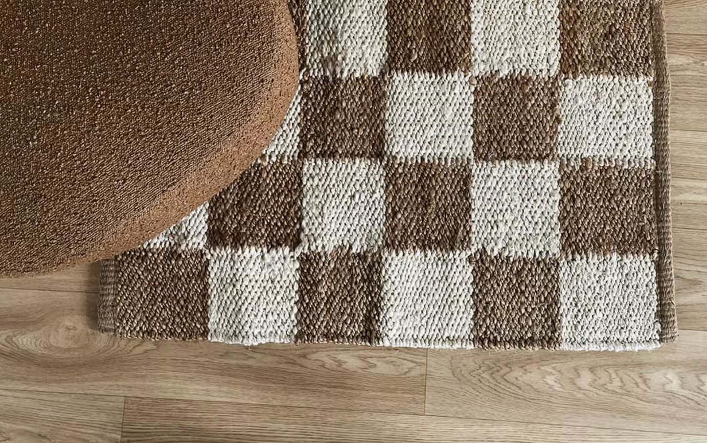 Damier Jute Rug 60 x 90 cm