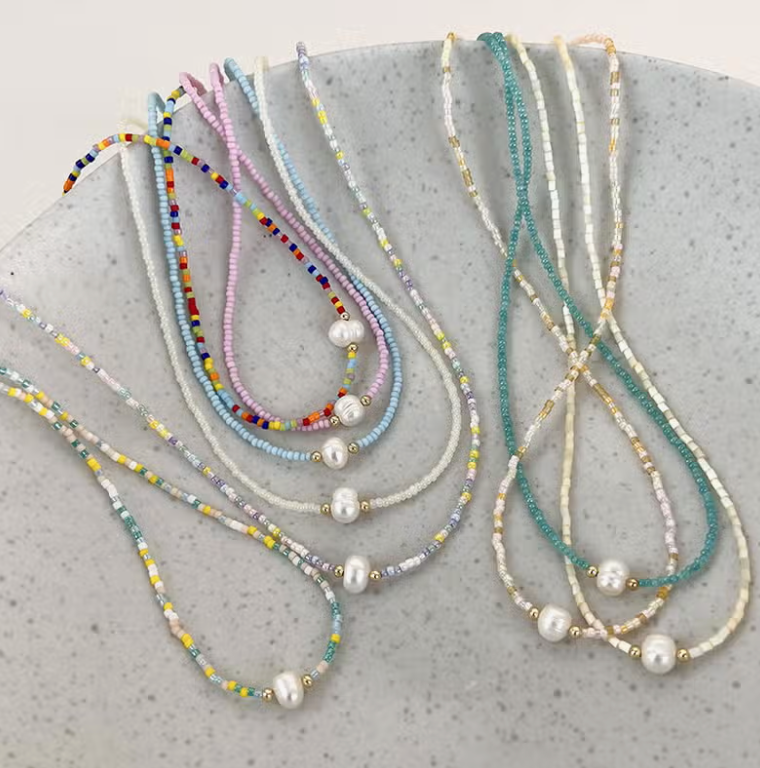 Bohemian Fresh Water Pearl Beaded Necklace