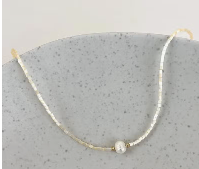 Bohemian Fresh Water Pearl Beaded Necklace