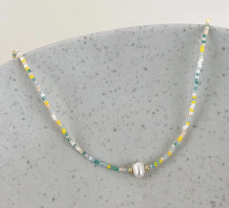 Bohemian Fresh Water Pearl Beaded Necklace
