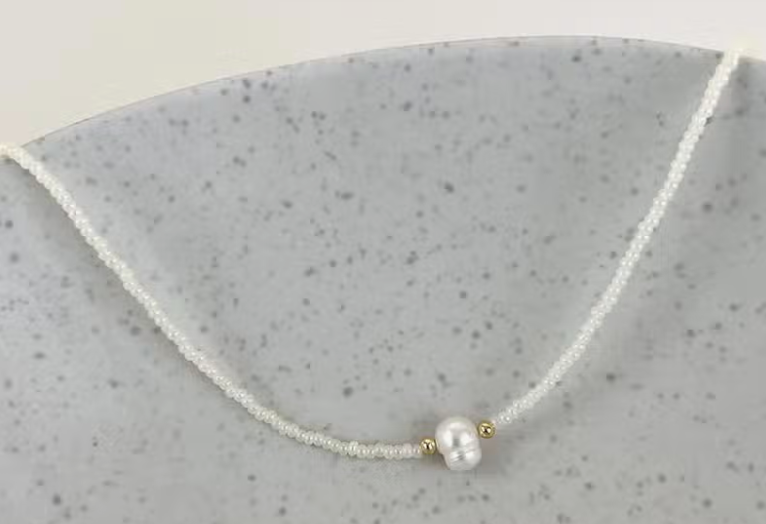 Bohemian Fresh Water Pearl Beaded Necklace