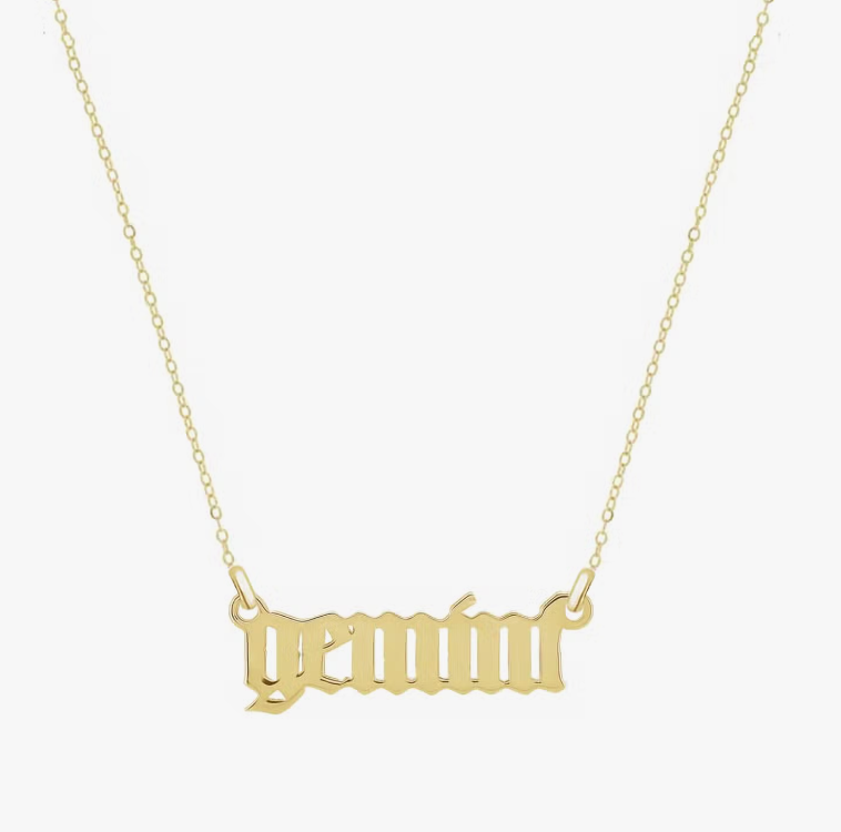 14k Petite Zodiac Pendant