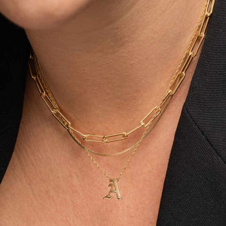 Old English Pendant Necklace