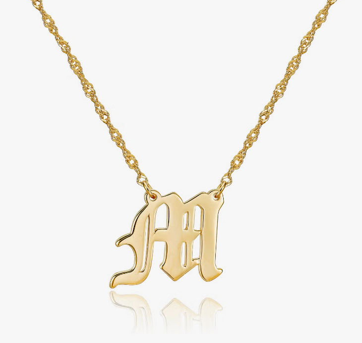 Old English Pendant Necklace