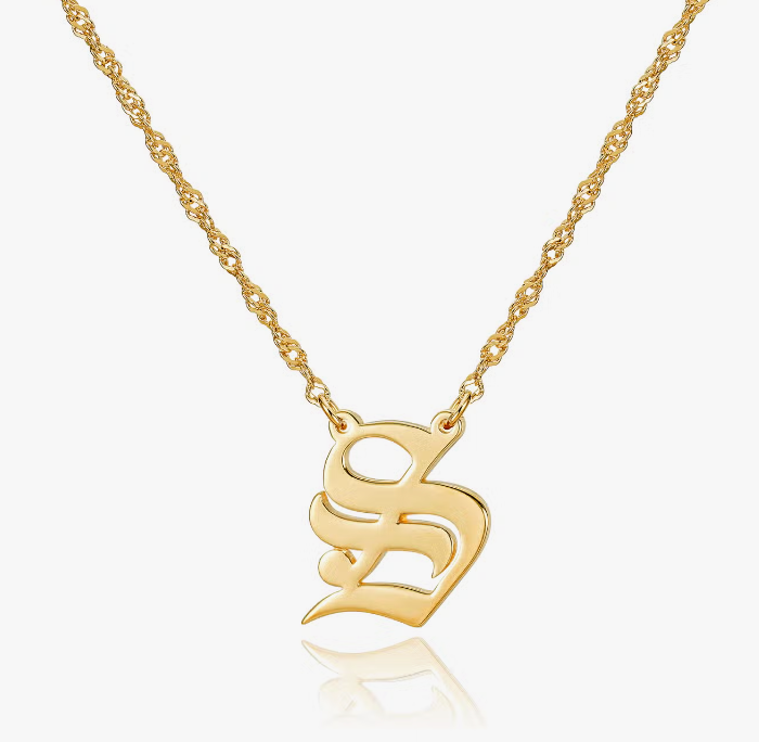 Old English Pendant Necklace