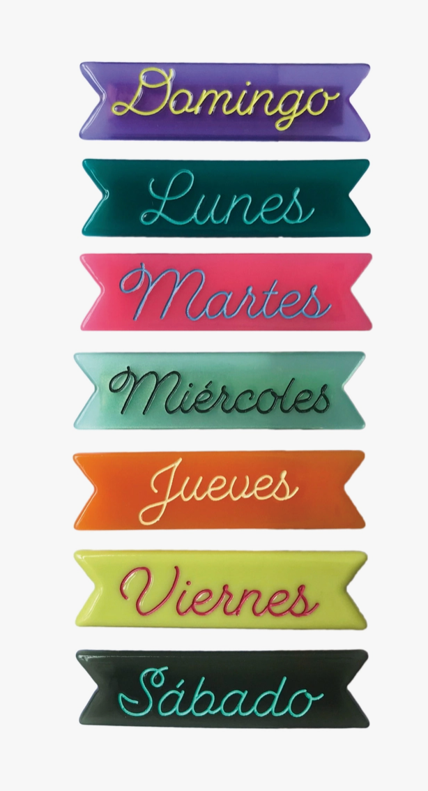 Days of The Week Hair Clip