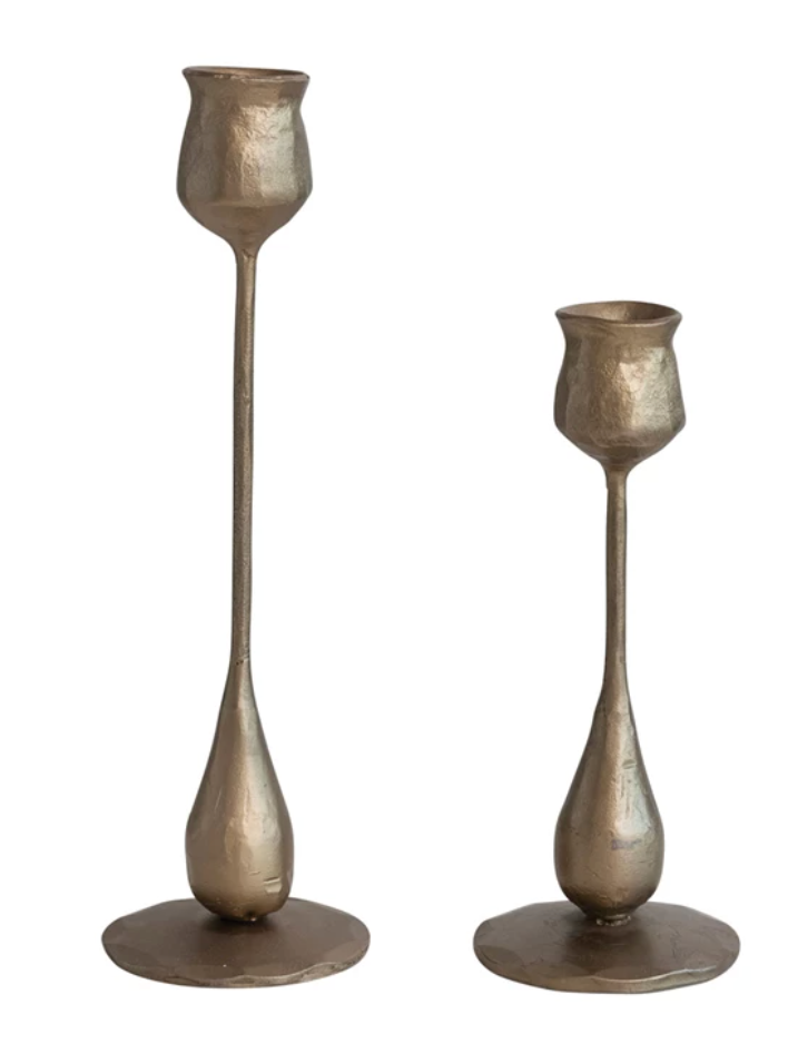 Cast Iron Candle Sticks Set of 2