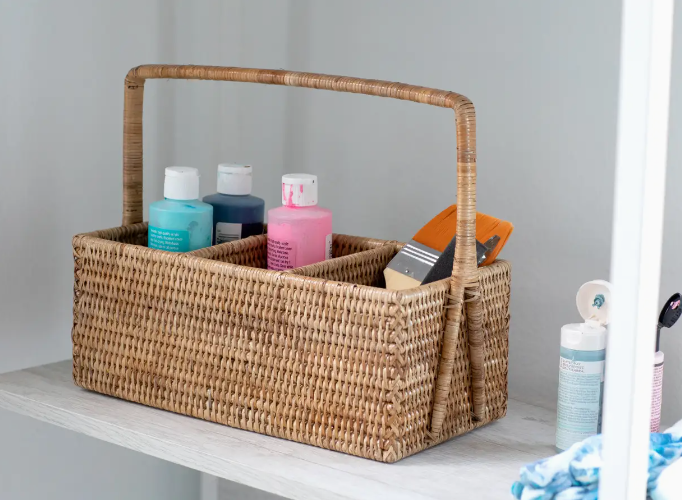 Rattan Caddy/Cutlery Holder