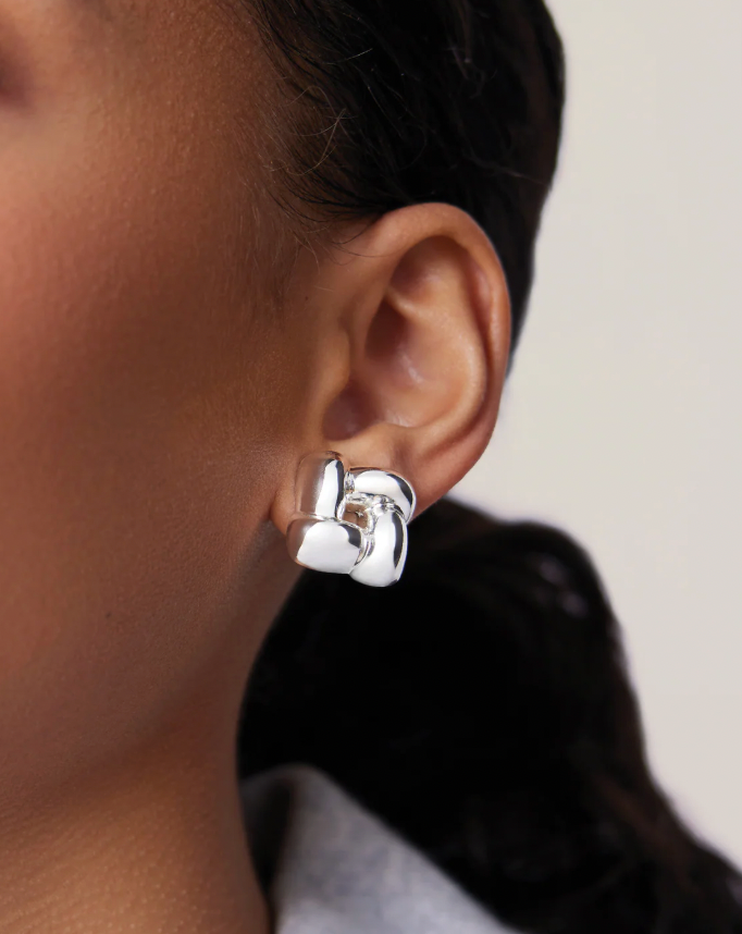 Small Woven Square Earrings