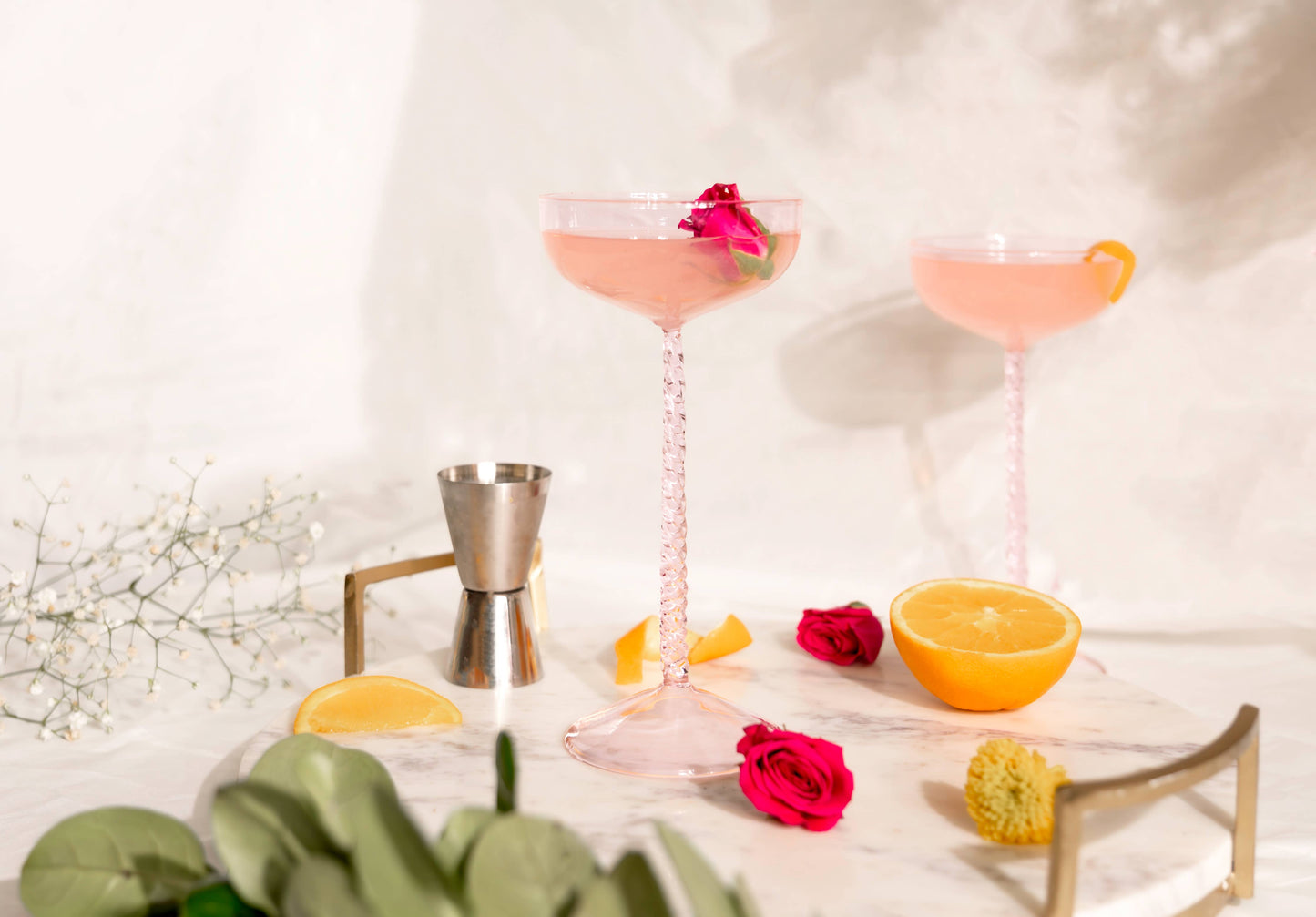 Pink Coupe Glass