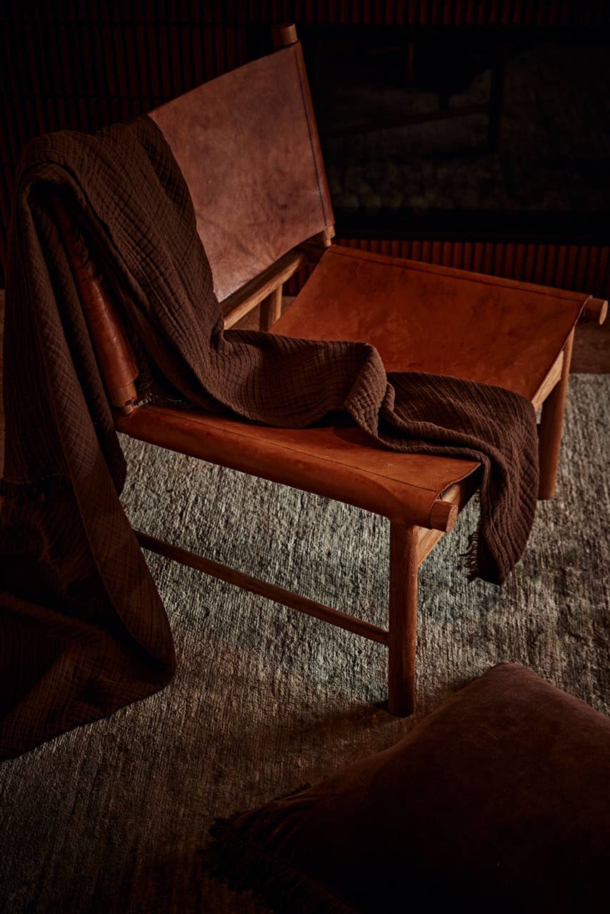 SAARDE Enes Throw | Chocolate
