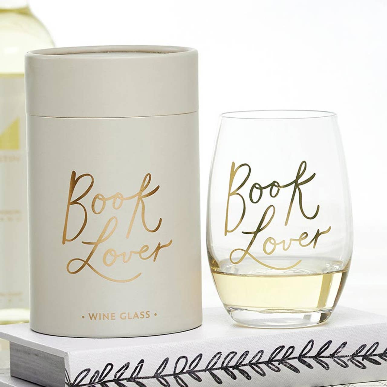 Stemless Wine Glass - Book Lover