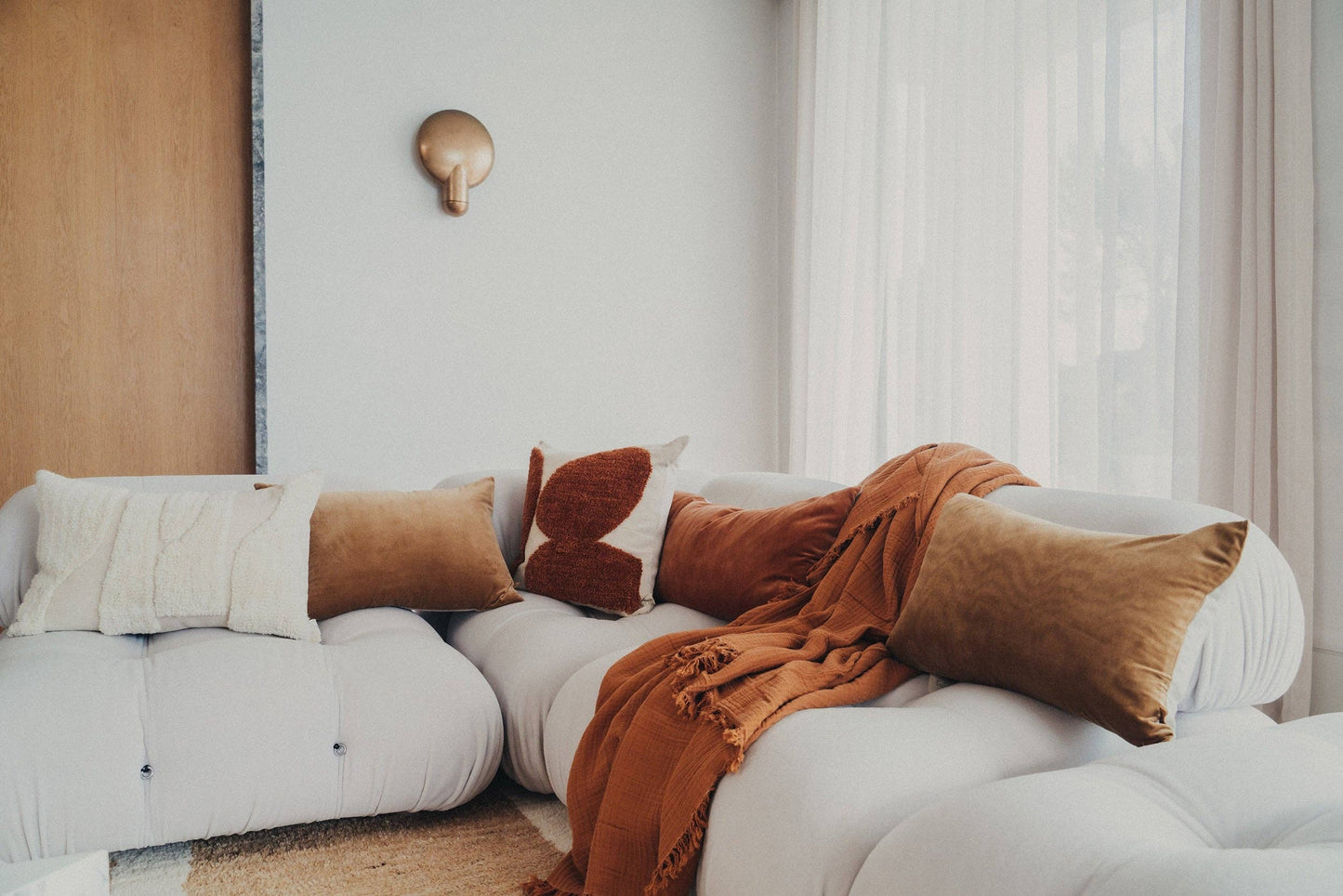 SAARDE Enes Throw | Terracotta
