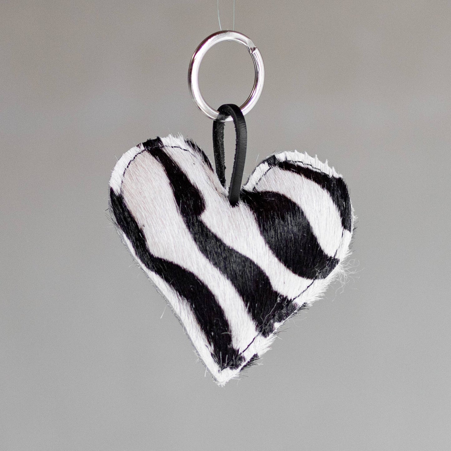 Handmade Cowhide Heart Keychains | Filled | Set of 6 Styles