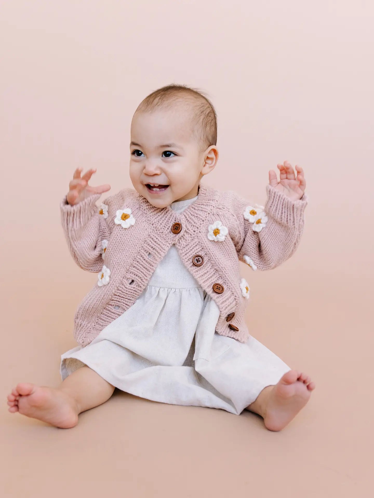 Flower Cardigan- Blush