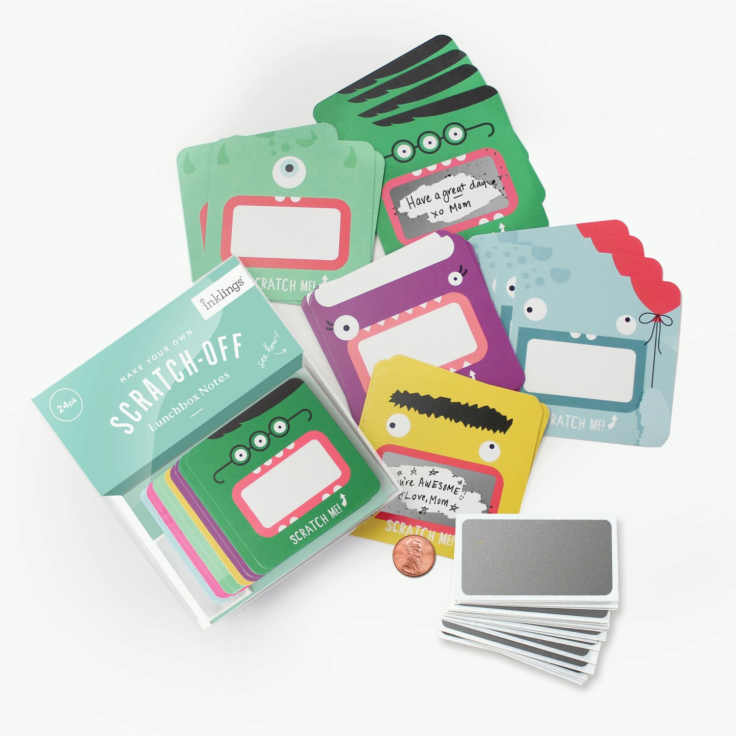 Scratch-off Lunchbox Notes - Monsters