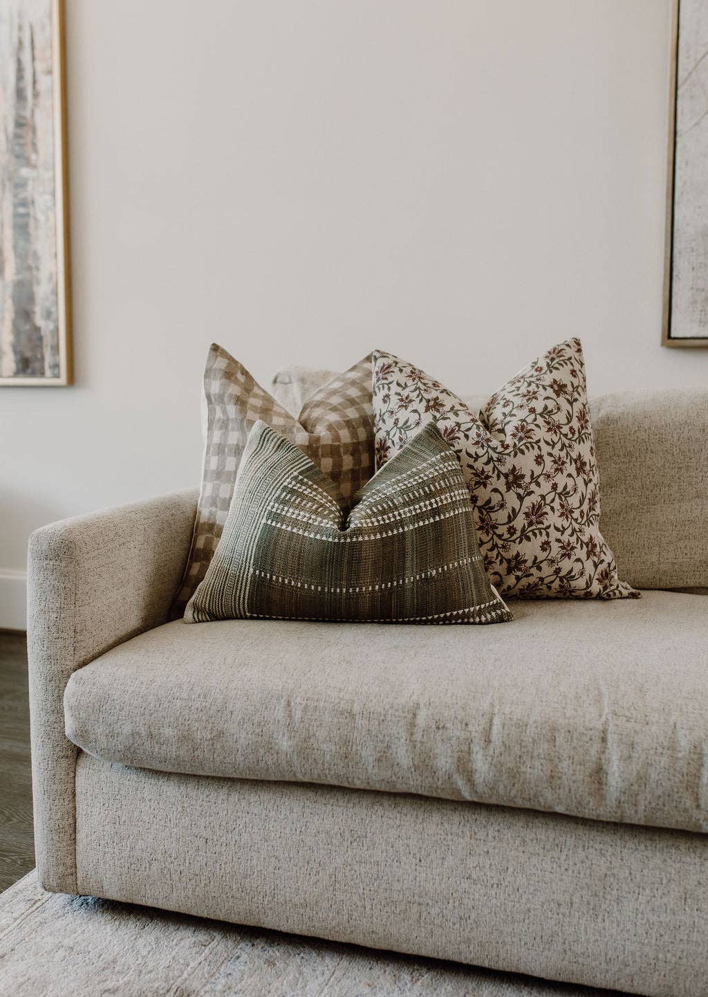 HALIMA - Indian Hand Block Linen Pillow Cover