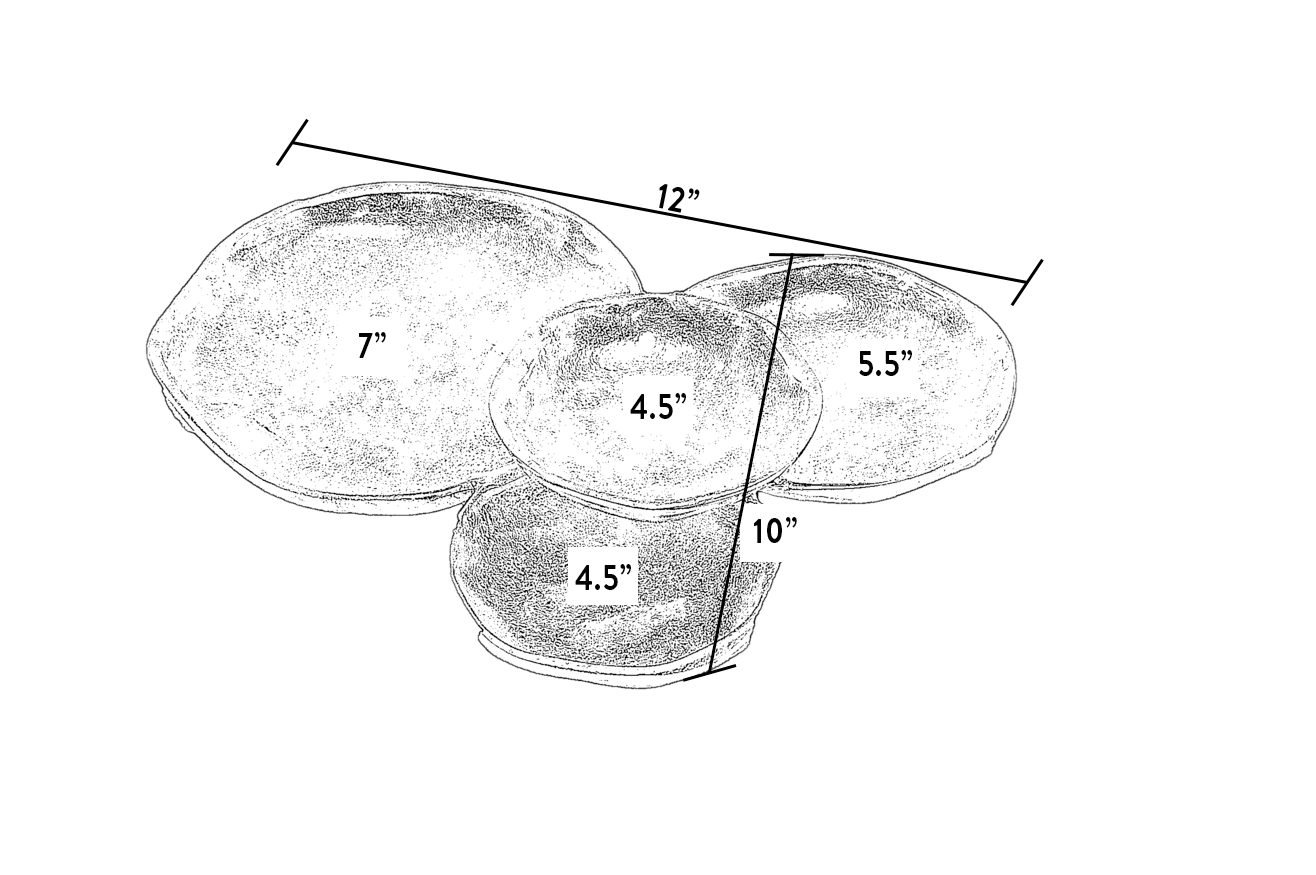 Textured 4-Plate Cluster Dish