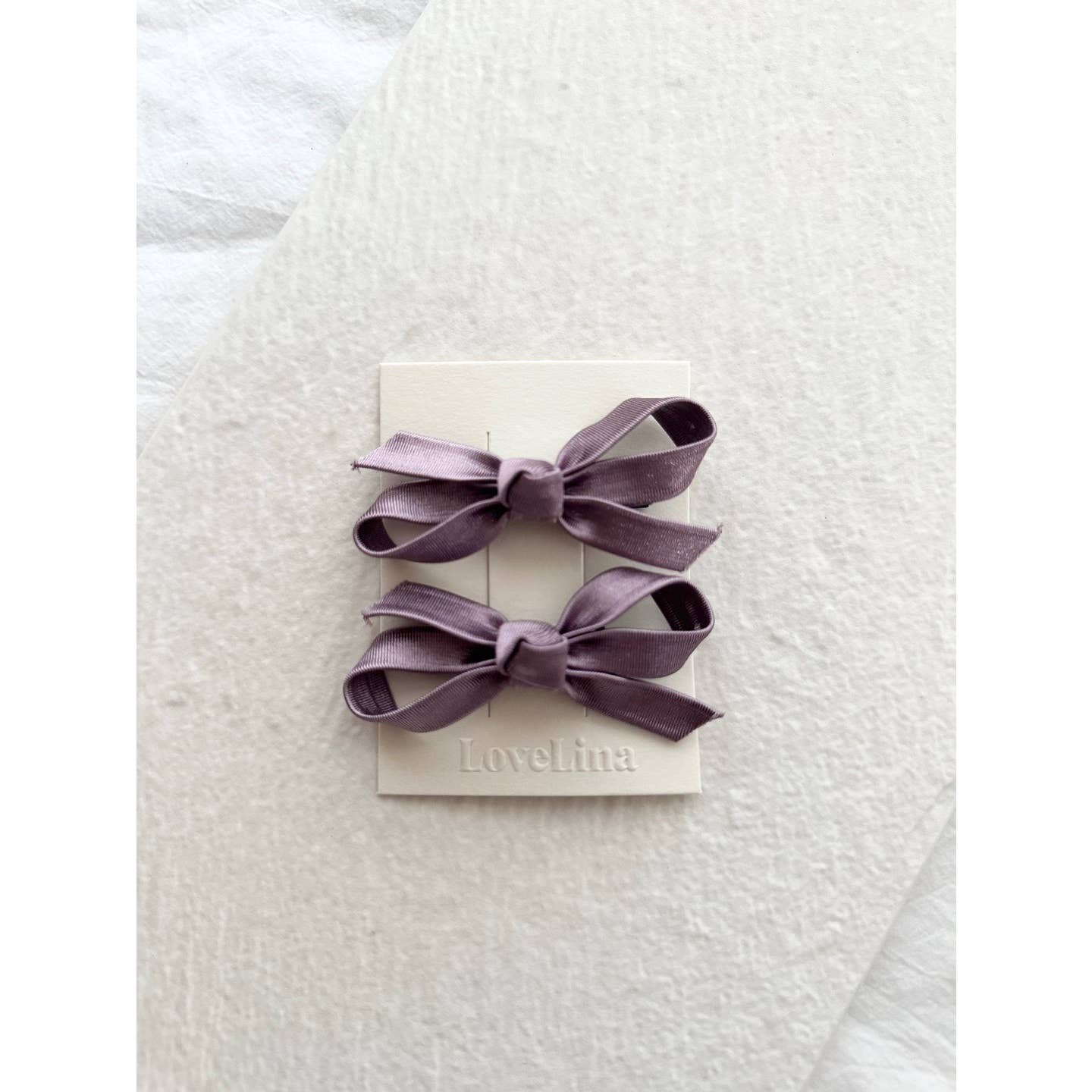 2PC Ribbon Hair Clips Set