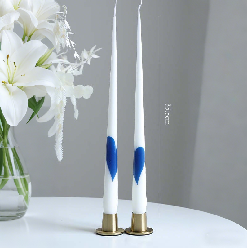 2pcs Long Stick Valentine’s Day Heart Cone Scented Candle