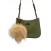Linda Richards Fur Pom Handbag Charm