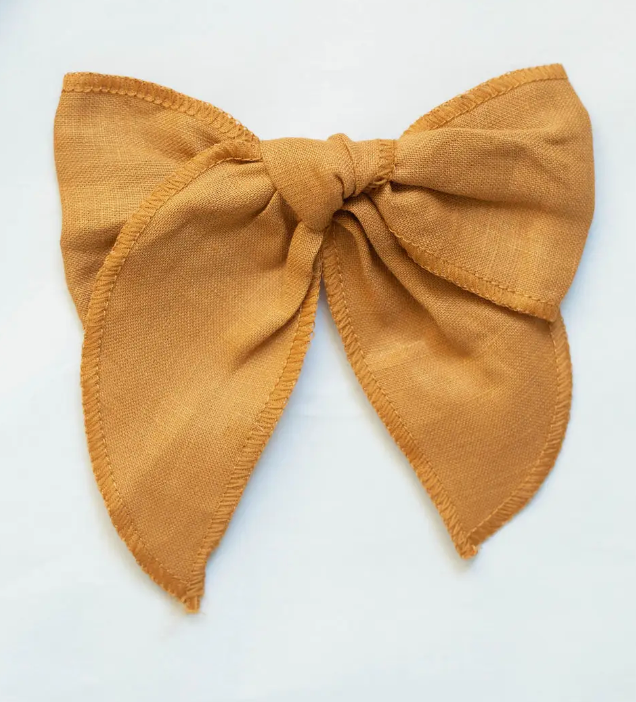 Neutral Linen Fabric Bow