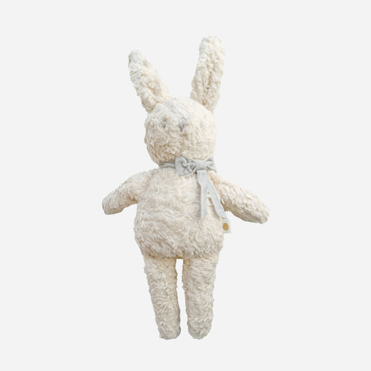 Plush Bunny Grey Bow Doll Baby Sherpa Organic Cotton Spring