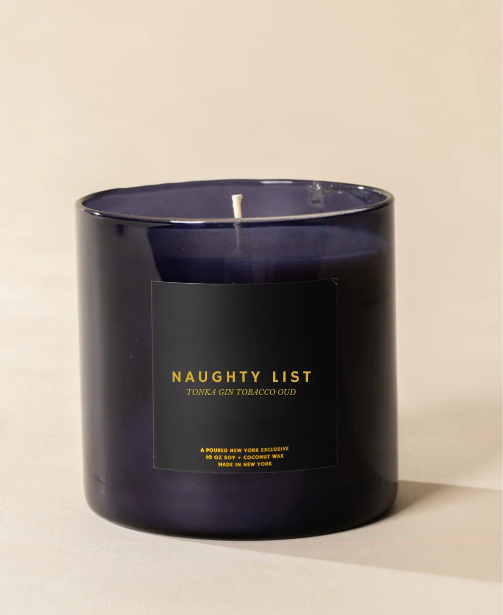 Poured NY Naughty List Candle