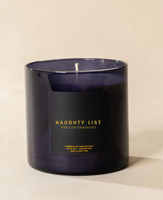 Poured NY Naughty List Candle