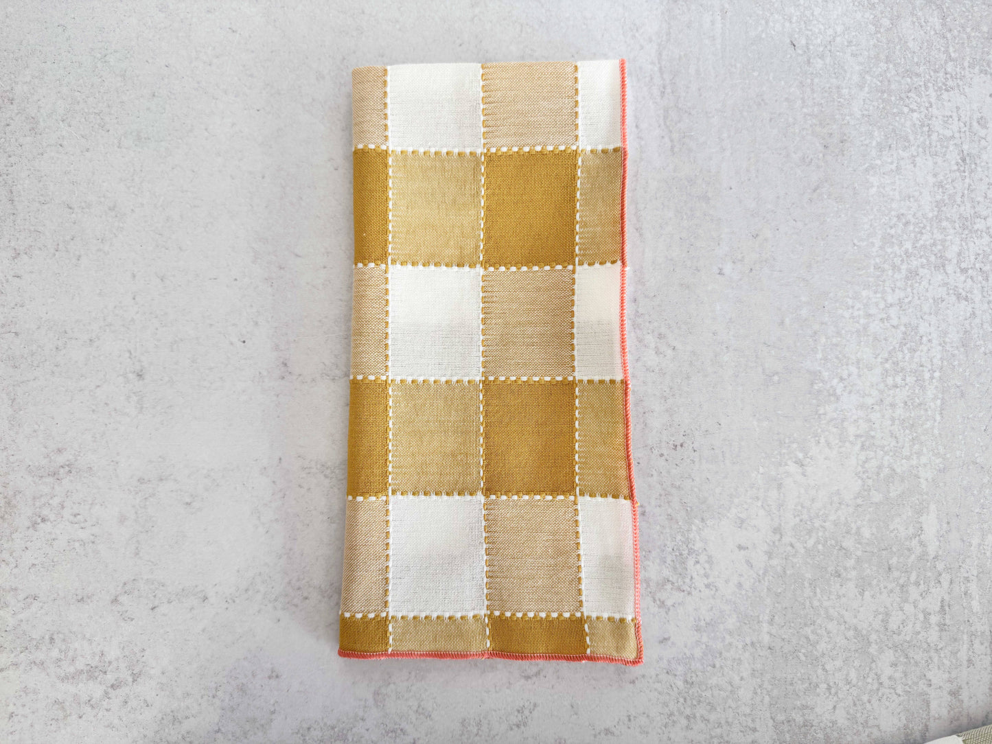 Farmhouse Check Cloth Napkins, set of four