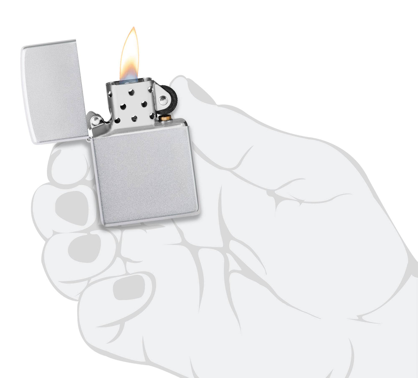 Zippo Classic Satin Chrome Windproof Lighter