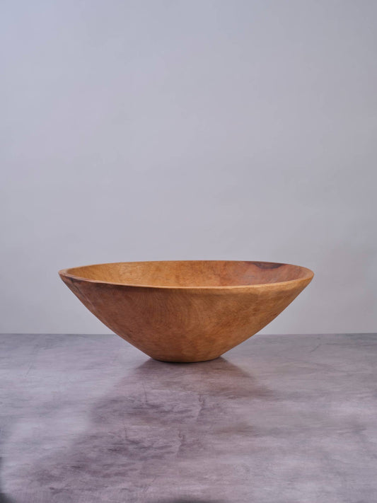 17" Large Round Wood Salad Bowl | Wood Bowl | Home & Kitchen
