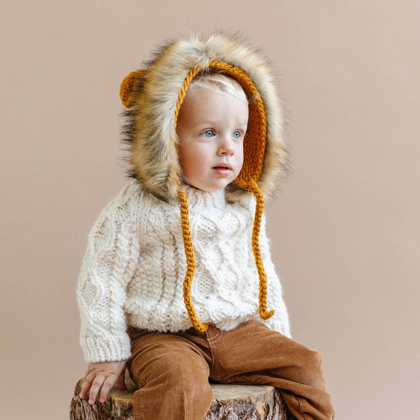 Fisherman Sweater, Cream Baby Kids Clothing Apparel Winter