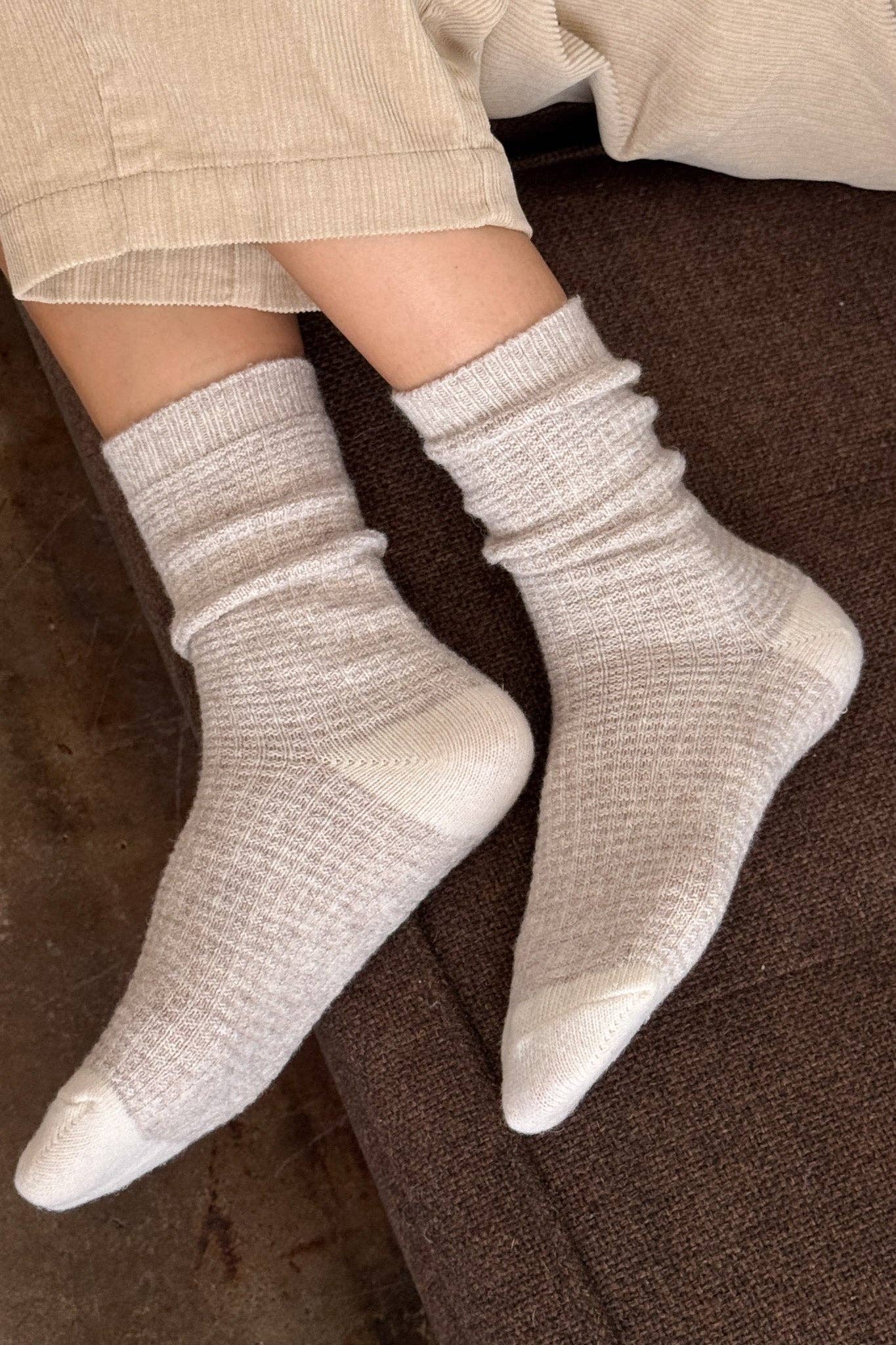 LeBon Shoppe Wool Waffled Socks